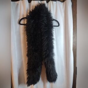 Faux Fur Black Scarf